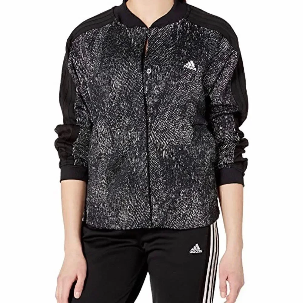 NEW! Adidas Womens Athletics Statement Jacket-L - Picture 1 of 14